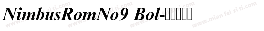 NimbusRomNo9 Bol字体转换